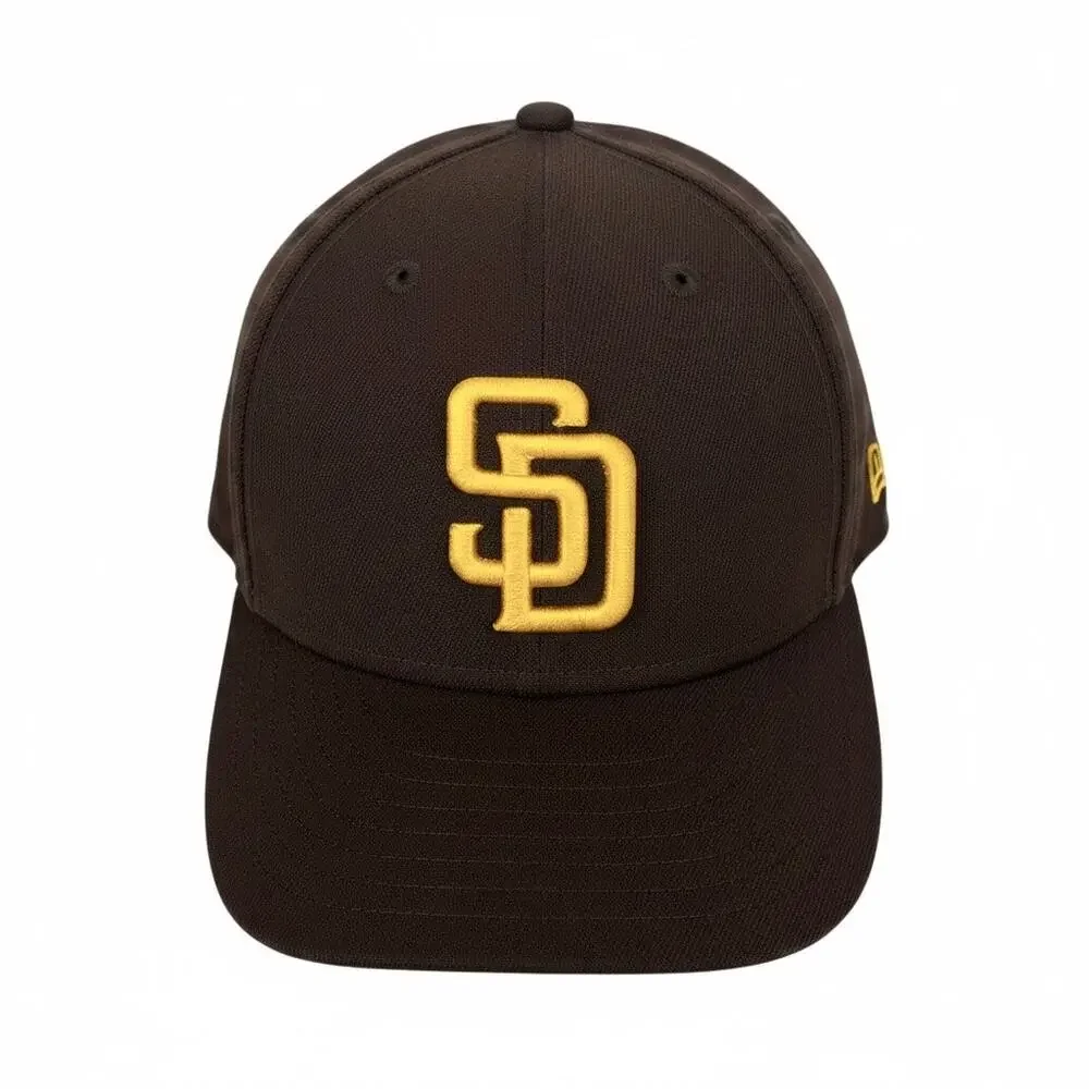 MLB SAN DIEGO PADRES Hat Cap NEW ERA 59FIFTY Brown & Yellow Size 7 1/8 - Picture 2 of 4